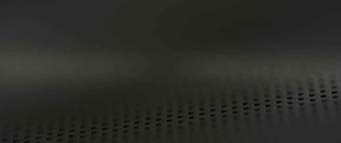 A close up clip of a metallic neck hole