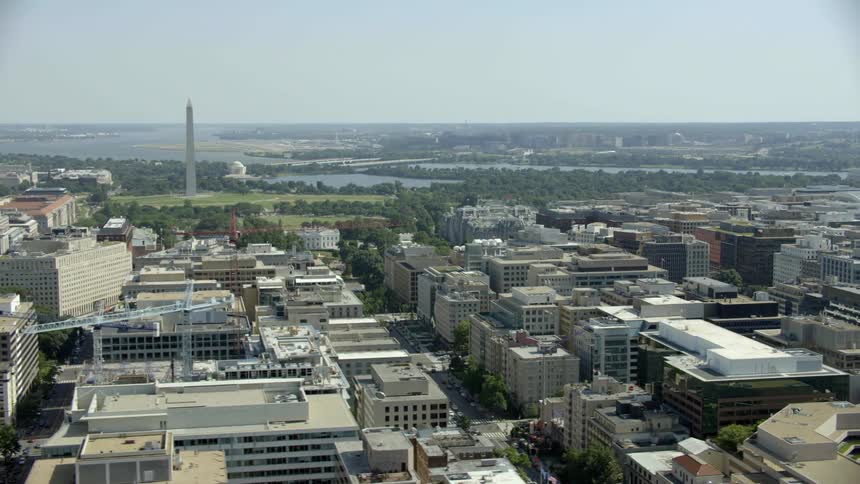 Tops of buildings in a city