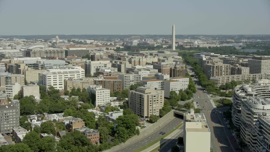 Aerial view of washington d.c. on a sunny day