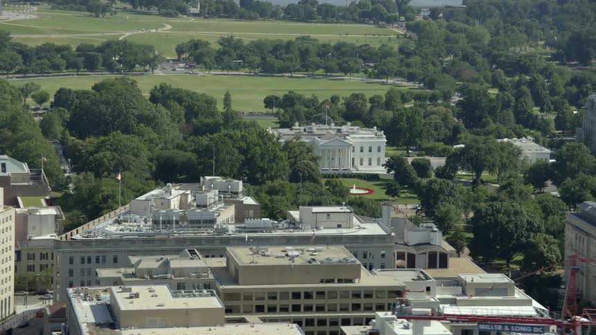 The white house on a clear day