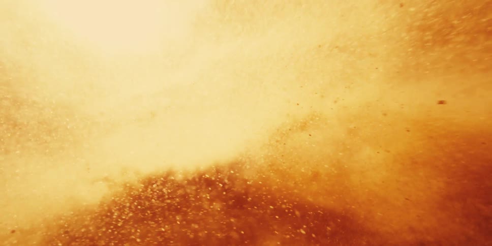 Intense abstract explosion of particles and ash