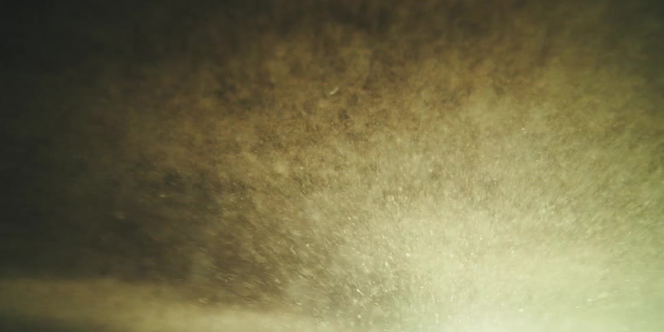 The sand flies fast and fills the area during the storm