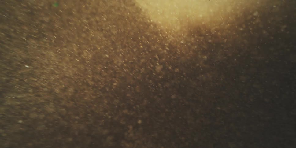 Abstract closeup of moving dust