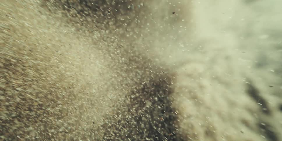Inside a Flowing Wave of Sand and Dust in Abstract Motion