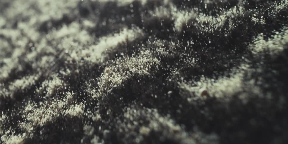 Close up of abstract impact moving ground