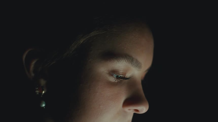 A close up footage of a girls face
