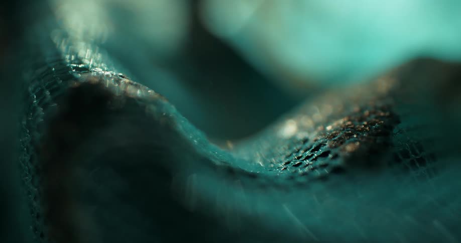 Light shines on the turquoise object