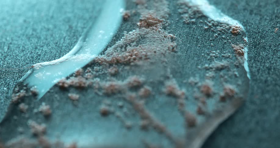Foam starts to build up in the water