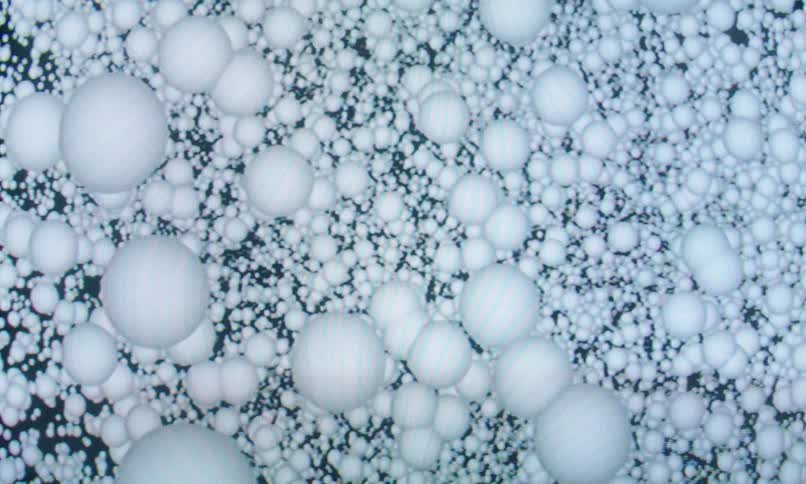 Thousands of abstract white dots