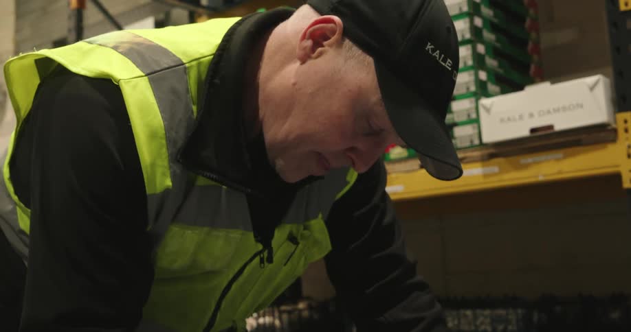 A closeup footage of a man signing a document
