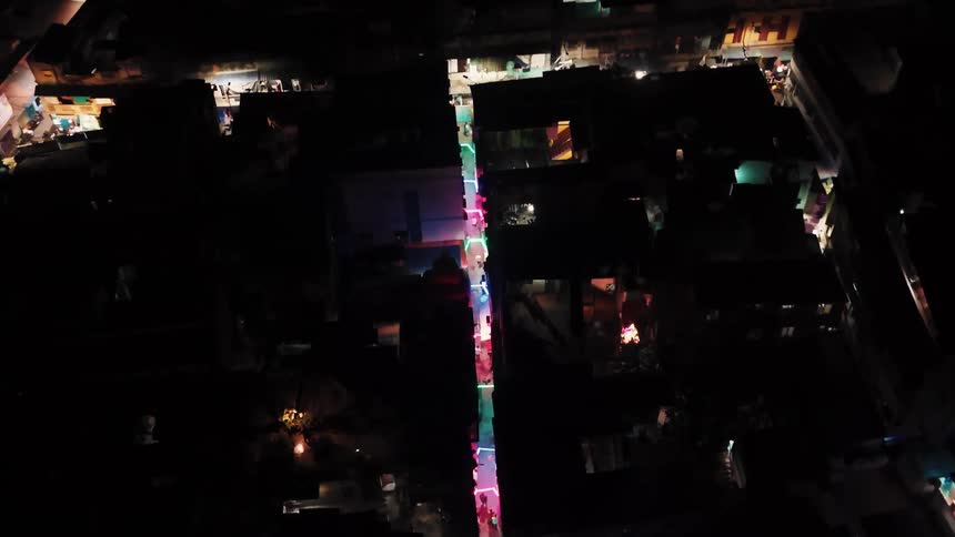 People are walking in the alleys of the city