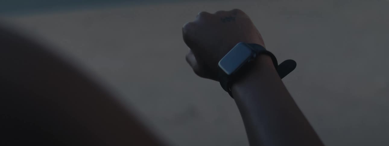 Closeup of a smartwatch on a persons wrist
