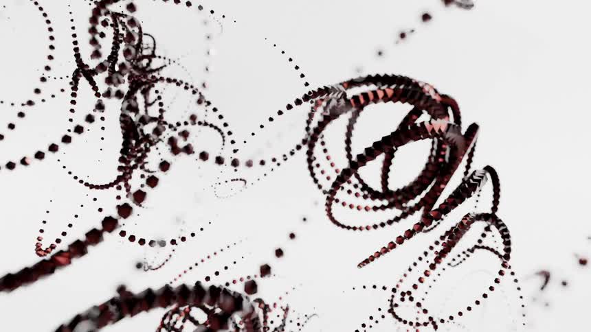 Metallic beads form bracelets while flying through the air