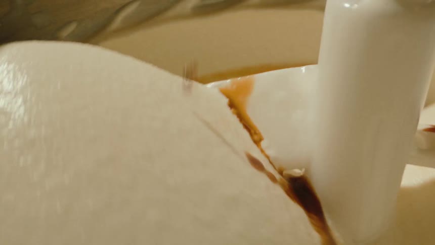 Batter is turned inside a blender