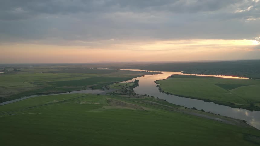 An aerial view of a landscape