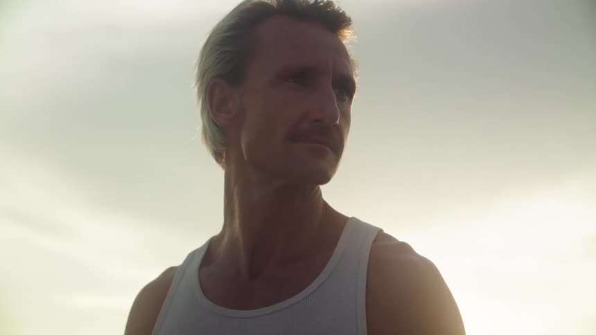A close up image of a man