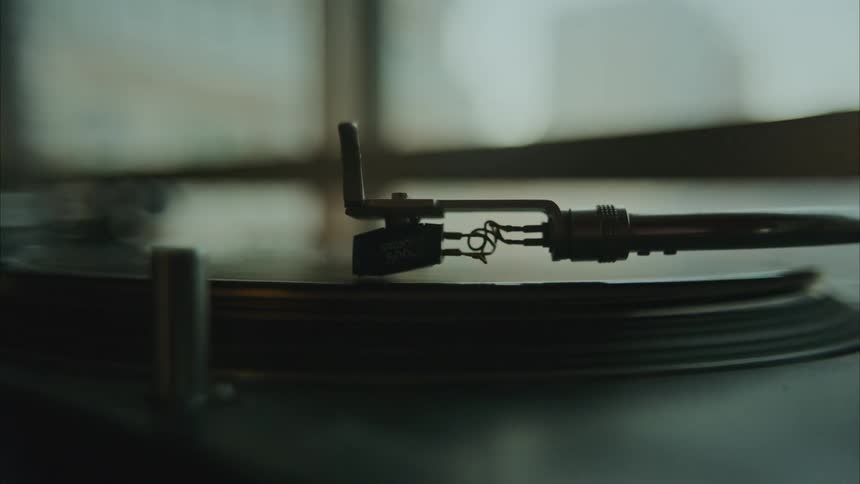 A record playing playing a record