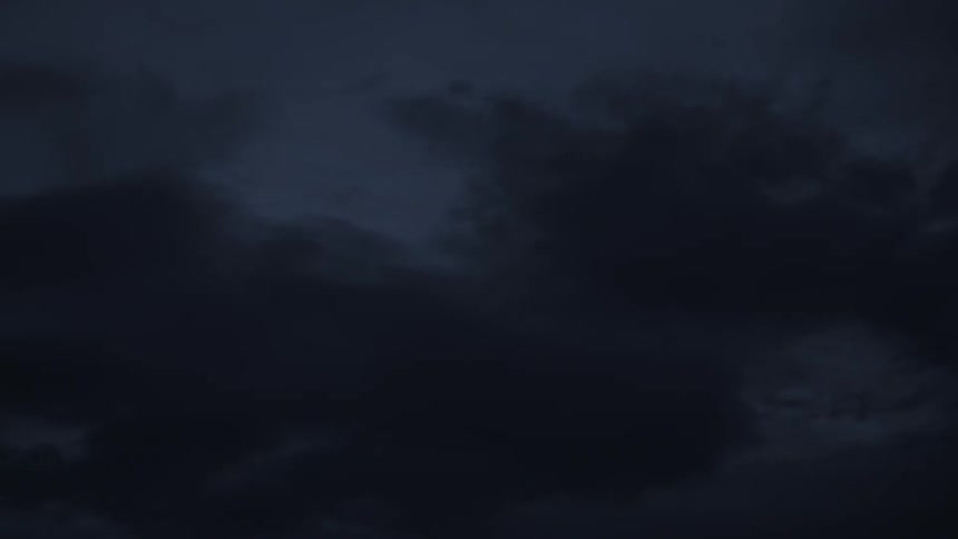 Dark clouds after sunset