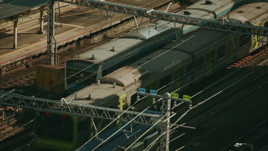 Two trains moving on the tracks