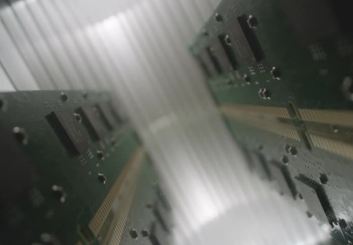 Internal view of hardware boards