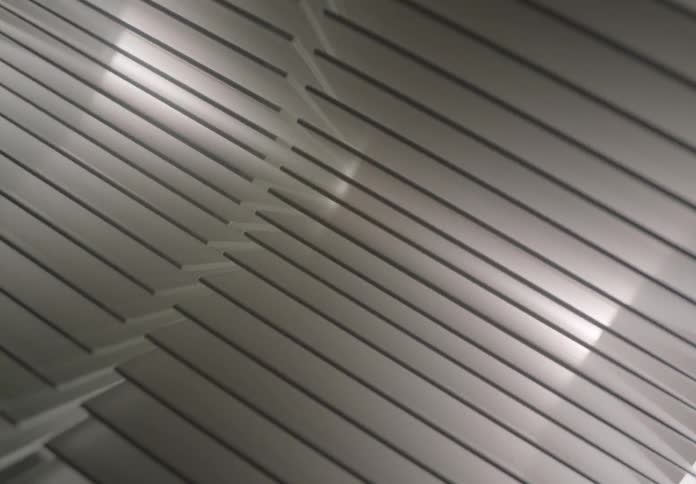 Light shines on the thin slots
