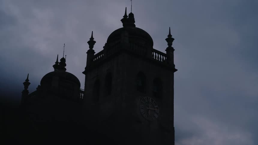 The church has domes at the top