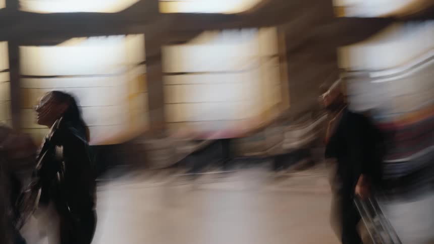 People walking in an indoor space