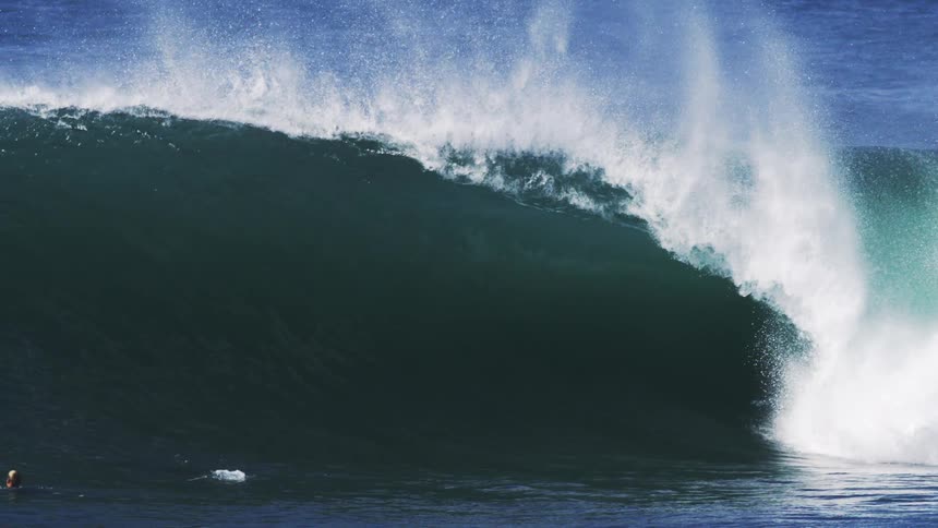 Wave crashing in water