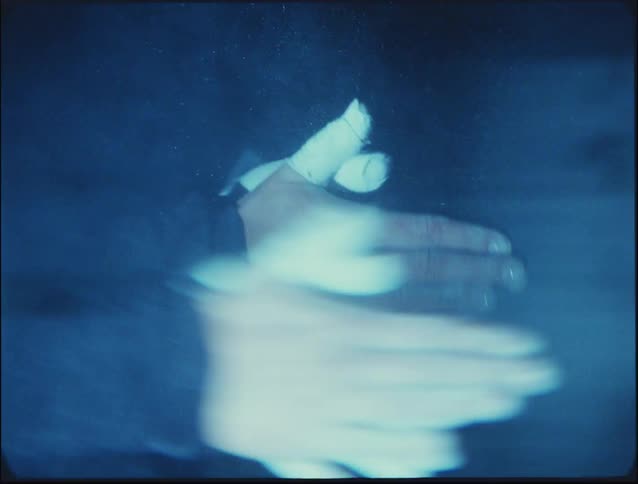 Person rubbing hands together