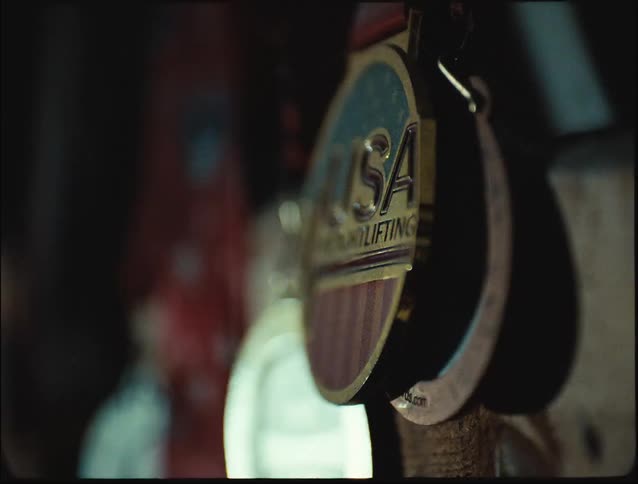 Close up of sports medals
