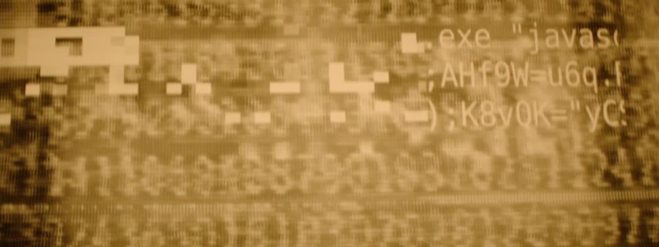 Screen displaying a womans face and numbers