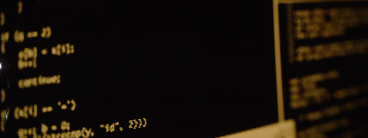 Screen displaying source codes