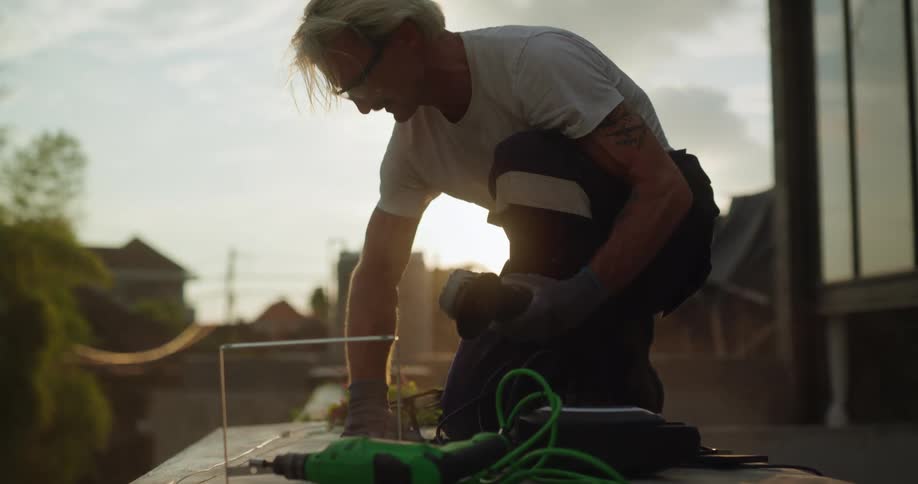 A close up footage of a person working