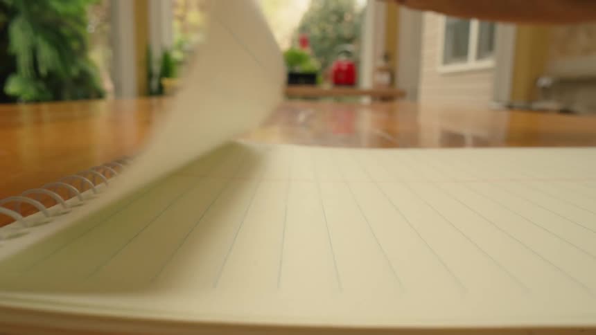 Closeup of a person cancelling writings in a book page with a pen