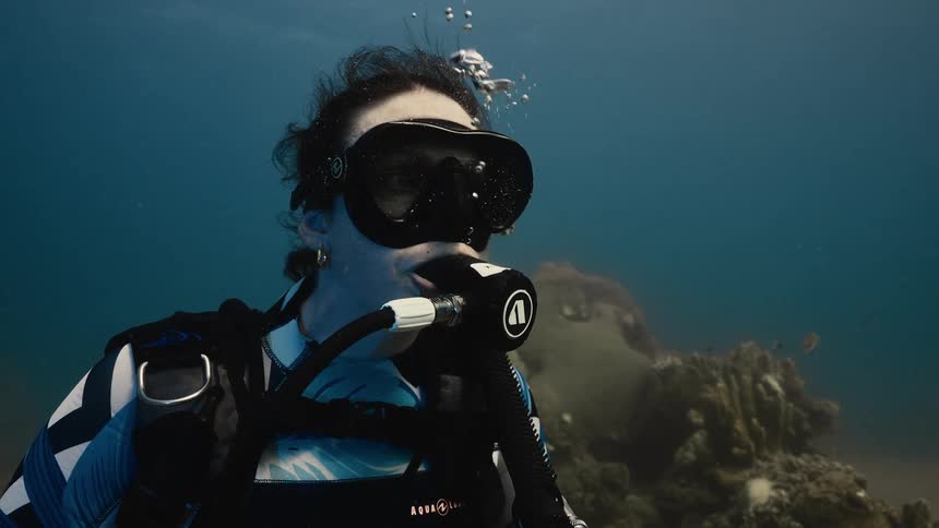 Scuba diver underwater