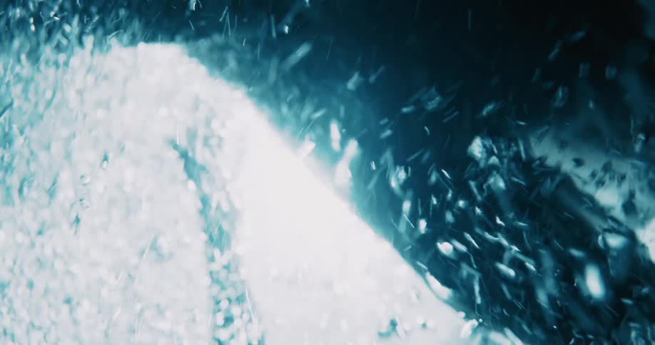A footage of a person swimming