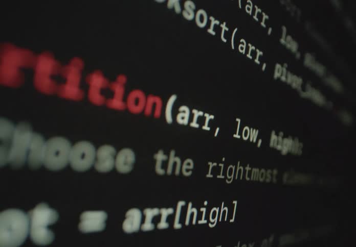 A closeup of a computer screen displaying lines of code written in python