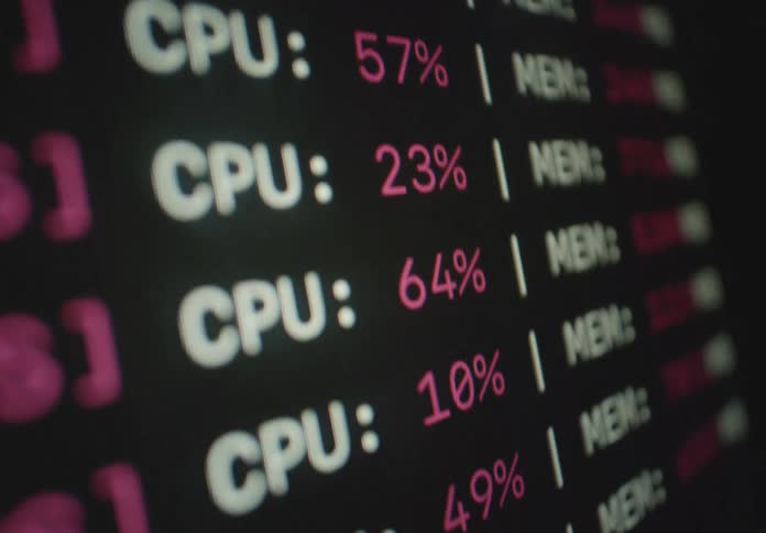 Computer stats are listed on the screen