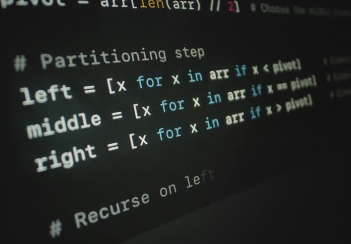 The code flashes on the monitor