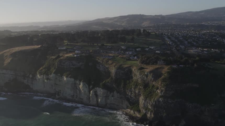 A rocky jagged cliff side