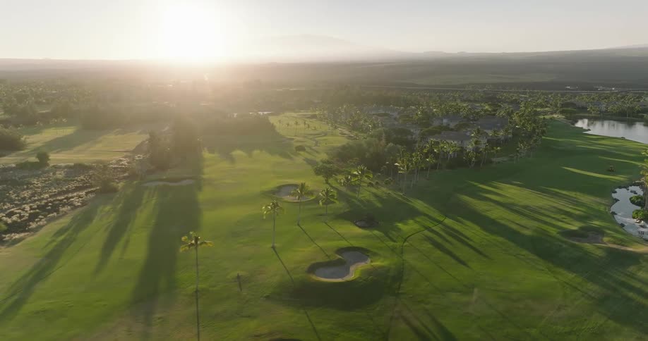 The resort has a gold course next it