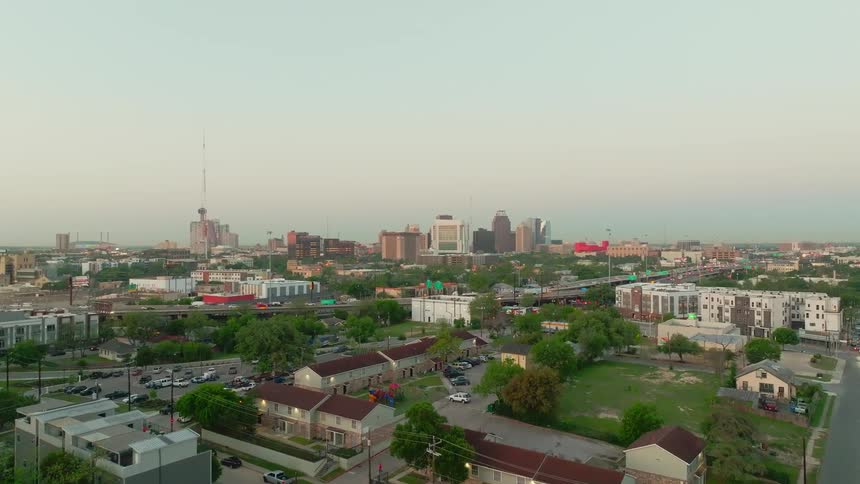 Aerial view of city