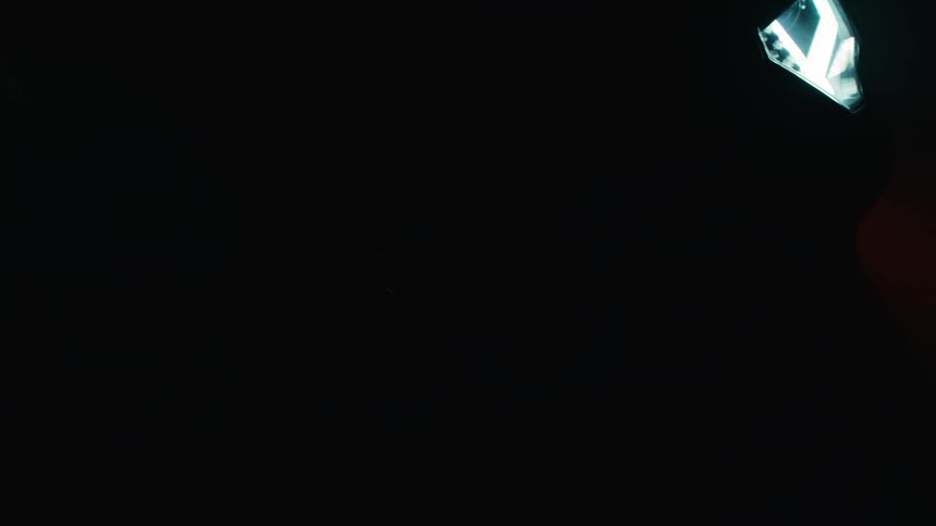 Lights flash on the car with its headlights on