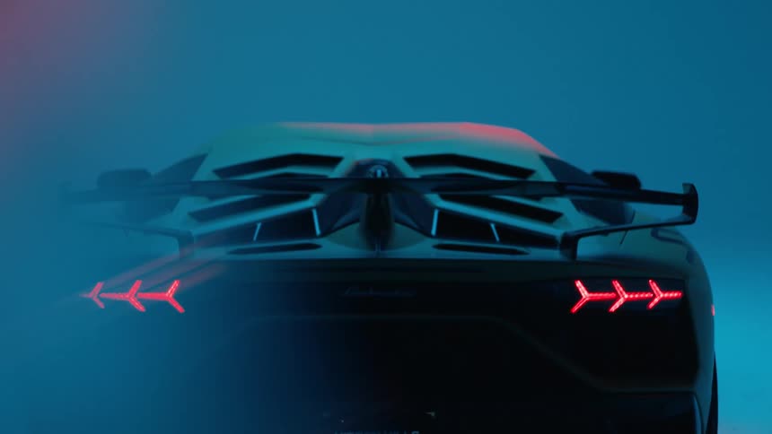 Lights are flashing on the car in the showroom