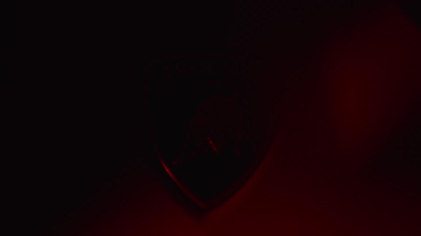 A close up of the logo for a car