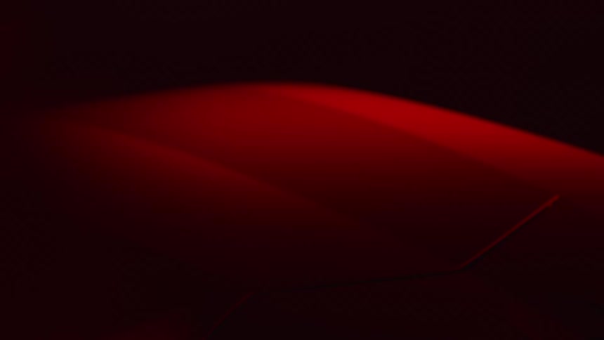 Lights are flashing on the hood of the car