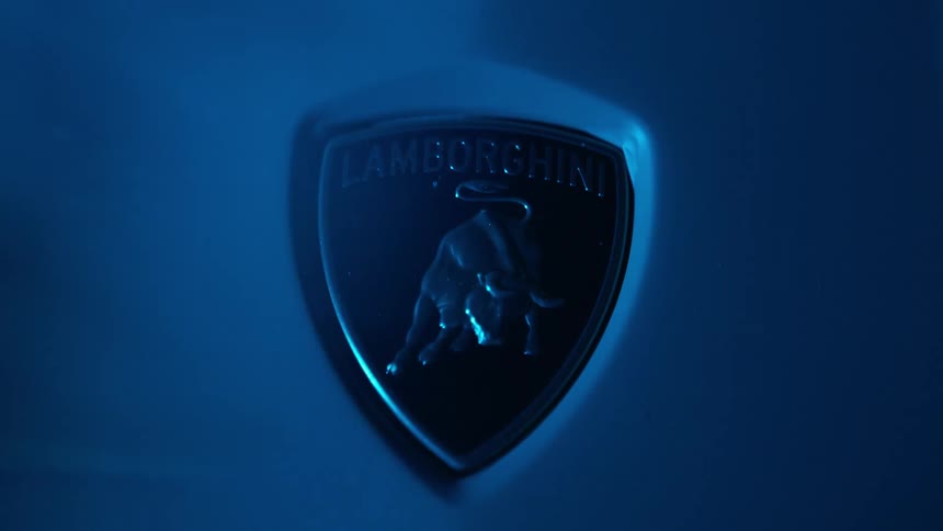 A close up of the logo for lamborghini