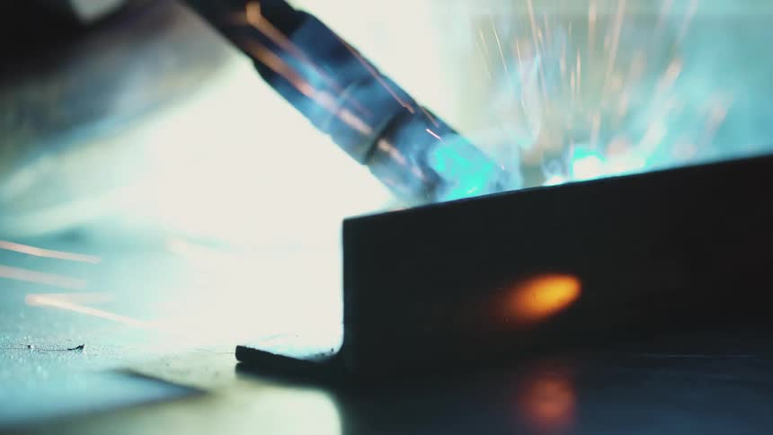 Closeup of a welding process