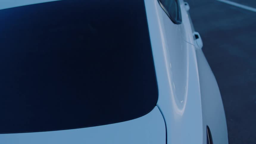 View of a sports car in a parking lot