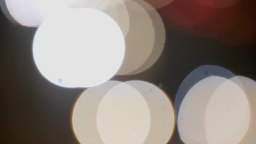 A blurred vision of lights and bubbles